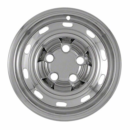 Coast2Coast 17", 10 Oval Hole, Chrome Plated, Plastic, Set Of 4, Compatible With Steel Wheels IWCIMP61X